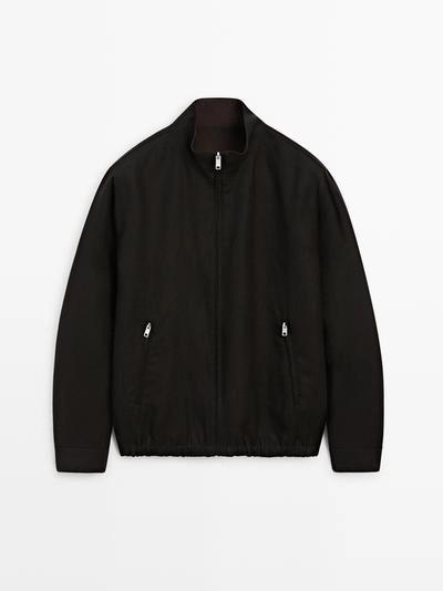 Поворотный льняной пиджак