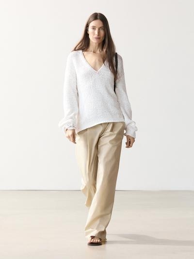 Massimo Dutti Свитер с вырезом горловины