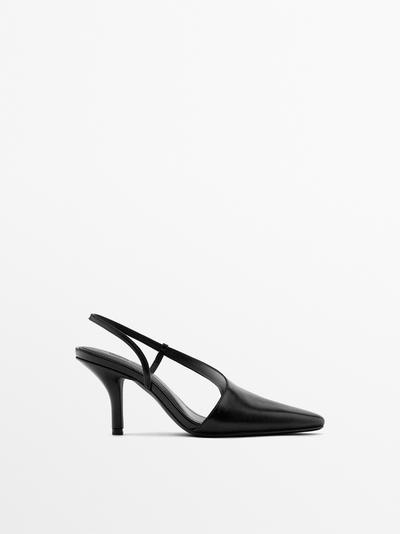 Massimo Dutti Асимметричные туфли на высоком каблуке
