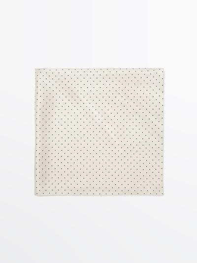 Massimo Dutti Палантин в горошек из 100% шелка