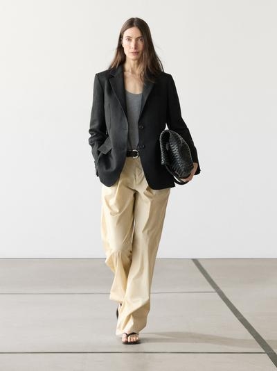 Massimo Dutti Широкие хлопковые брюки