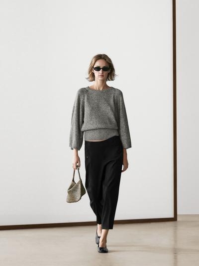 Massimo Dutti Брюки-капри с деталями на пуговицах