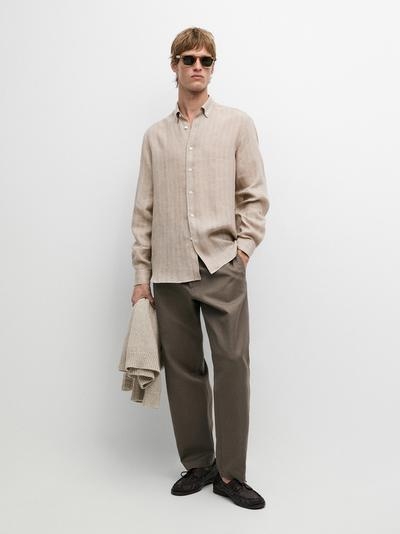 Massimo Dutti Рубашка из 100% льна