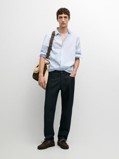 Massimo Dutti Рубашка в полоску из 100% хлопка