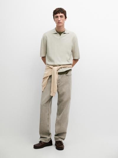 Massimo Dutti Поло с регулярной посадкой из хлопкового трикотажа