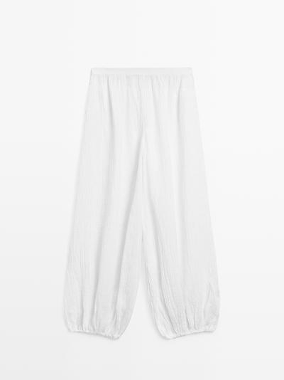 Massimo Dutti Льняные брюки саруэль