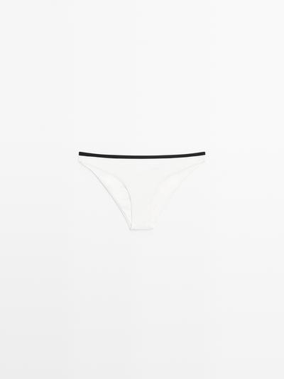 Massimo Dutti Плавки с текстурой и контрастными цветовыми деталями