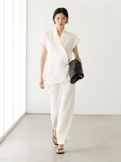 Льняные брюки силуэта бочонок- Заказать в России