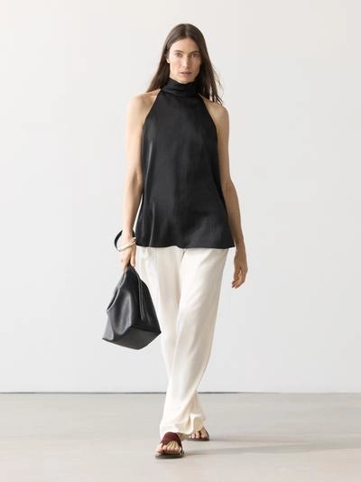 Топ с галстуком на шее из атласа- Заказать в России