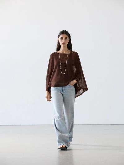 Потоковый плащ из льняной смеси- Заказать в России