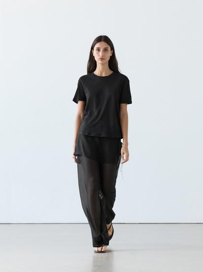 Massimo Dutti Футболка с коротким рукавом из льна