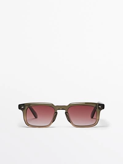 Узкие прямоугольные солнечные очки- Заказать в России