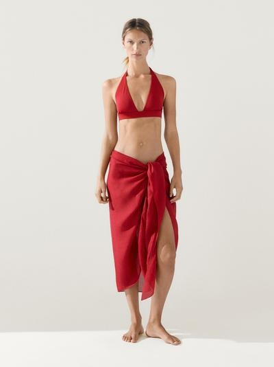 Massimo Dutti Юбка-парео из 100% рами