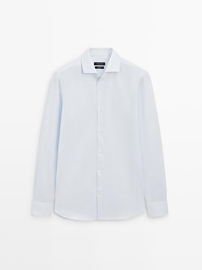 Massimo Dutti Рубашка с текстурой из 100% хлопка