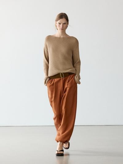 Massimo Dutti Брюки со свободным кроем и деталью на завязке купить с доставкой.