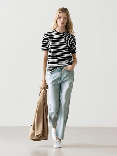 Massimo Dutti Футболка с коротким рукавом в полоску купить с доставкой.