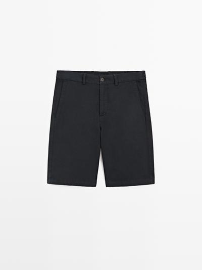 Massimo Dutti Бермуды из льняной смеси