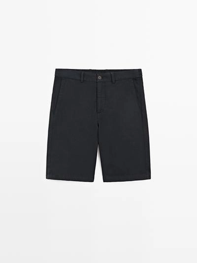 Бермуды из льняной смеси- Заказать в России