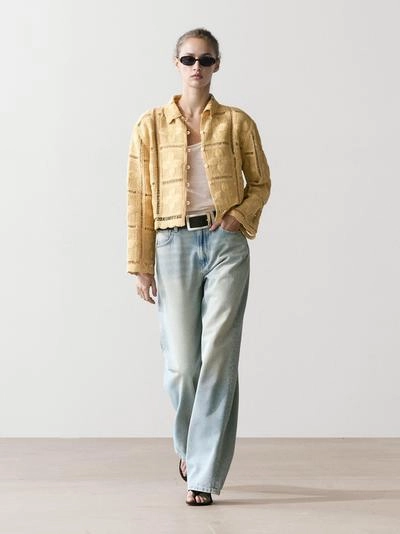 Massimo Dutti Кардиган с кружевными вырезами