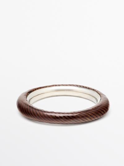 Massimo Dutti Браслет с текстурой эмали купить с доставкой.
