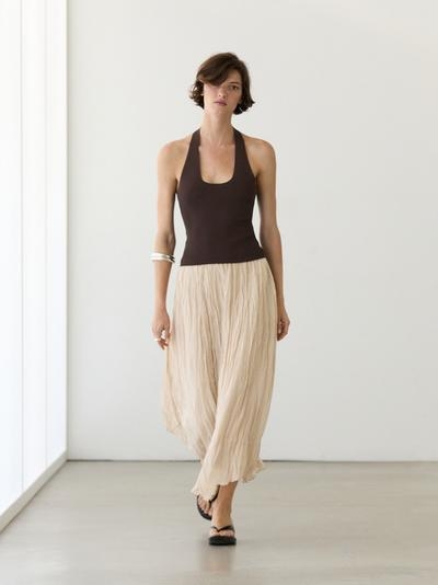 Massimo Dutti Пышная миди-юбка с деталями в складку купить с доставкой.