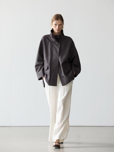 Massimo Dutti Короткий хлопковый плащ-жакет купить с доставкой.