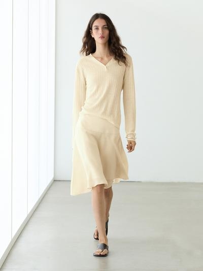 Massimo Dutti Юбка-миди с асимметричным подолом купить с доставкой.