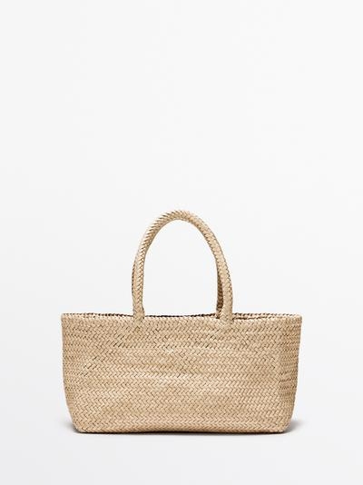 Massimo Dutti Средняя плетеная сумка-тоут