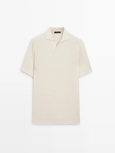 Поло из хлопкового трикотажа с регулярной посадкой- Заказать в России