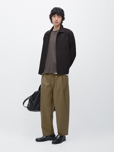 Massimo Dutti Рубашка-овершерт из 100% хлопка купить с доставкой.