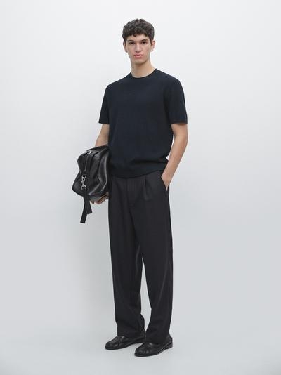 Massimo Dutti Футболка с коротким рукавом из хлопкового трикотажа купить с доставкой.