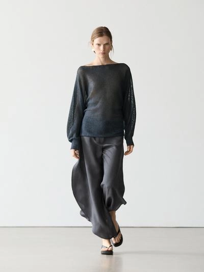 Джемпер из вязаного хлопкового микса- Заказать в России