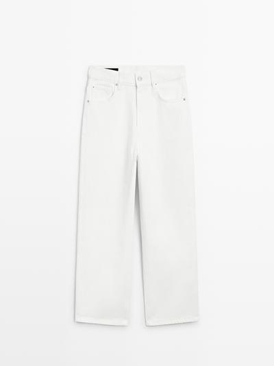 Massimo Dutti Джинсы с завышенной талией и широкими укороченными брючинами купить с доставкой.