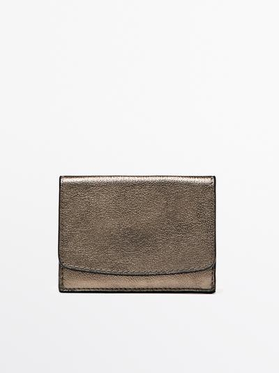 Massimo Dutti Кошелек из натуральной кожи наппа купить с доставкой.