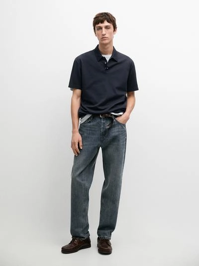 Поло из 100% хлопка с коротким рукавом- Заказать в России