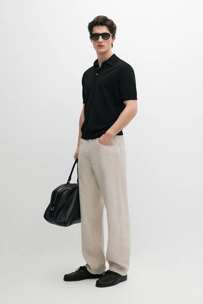 Поло-свитер из хлопка