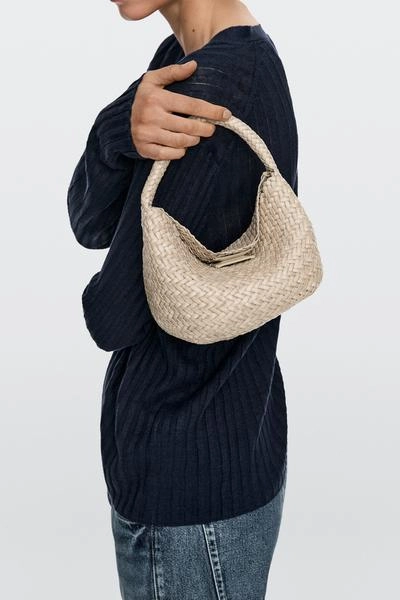 Мини сумочка из плетеной кожи нубук- Заказать в России