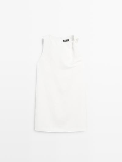 Massimo Dutti Мини-платье с деталью завязки на лямке
