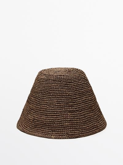 Massimo Dutti Шляпа-ведро из 100% рафии