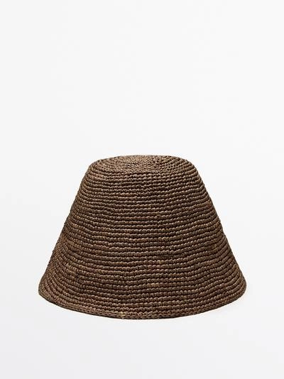 Шляпа-ведро из 100% рафии- Заказать в России