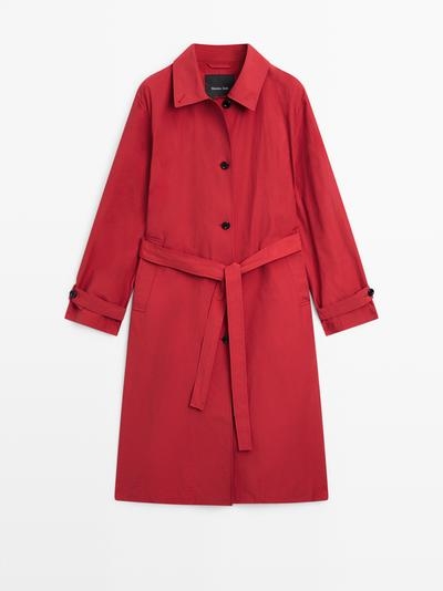 Massimo Dutti Техническое хлопковое тренчкот