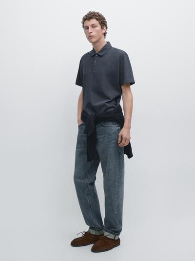 Massimo Dutti Поло из хлопка с коротким рукавом