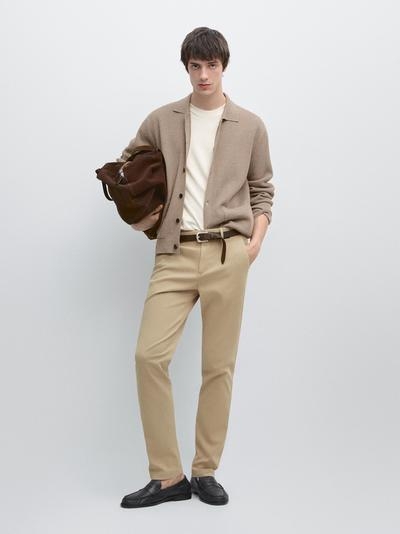 Massimo Dutti Брюки SLIM-FIT с микротекстурой