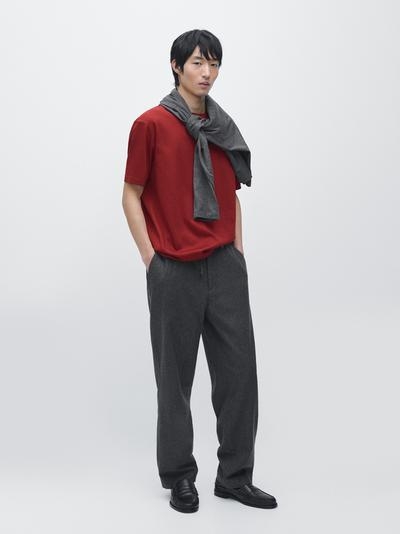 Massimo Dutti Футболка с коротким рукавом из 100% хлопка