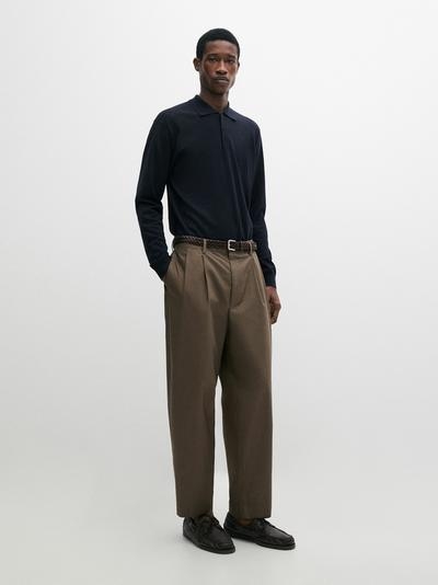 Massimo Dutti Свитер поло из хлопкового трикотажа