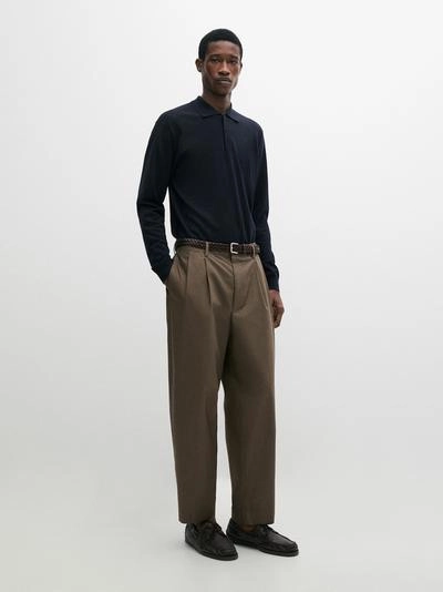 Свитер поло из хлопкового трикотажа