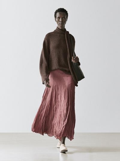 Massimo Dutti Юбка-колокол FLOWING GODET купить с доставкой.