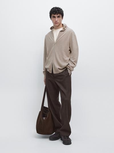 Massimo Dutti Кардиган из смесовой шерсти с капюшоном