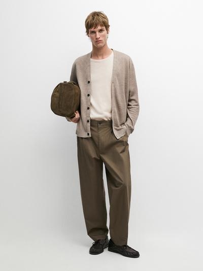 Massimo Dutti Кардиган из льняной пряжи с пуговицами