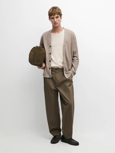 Кардиган из льняной пряжи с пуговицами- Заказать в России